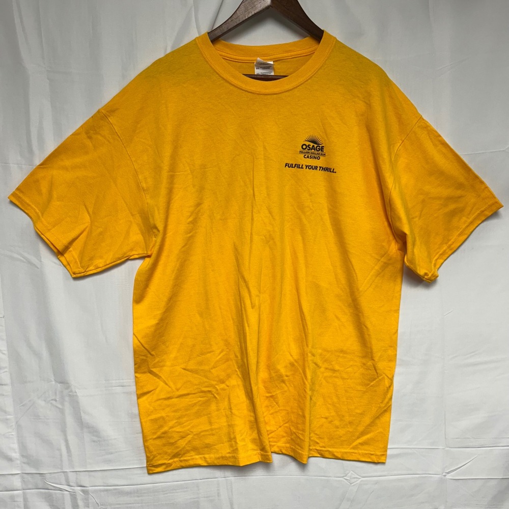 WNBA Tulsa Shock Gildan T-Shirt XL Yellow Osage Casino Graphic Tee Defunct